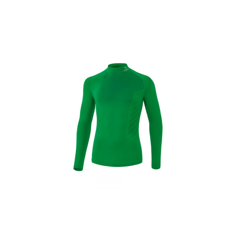 Erima Funktionsunterwäsche Langarmshirt Athletic mit Kragen (nahtlos) grün Herren